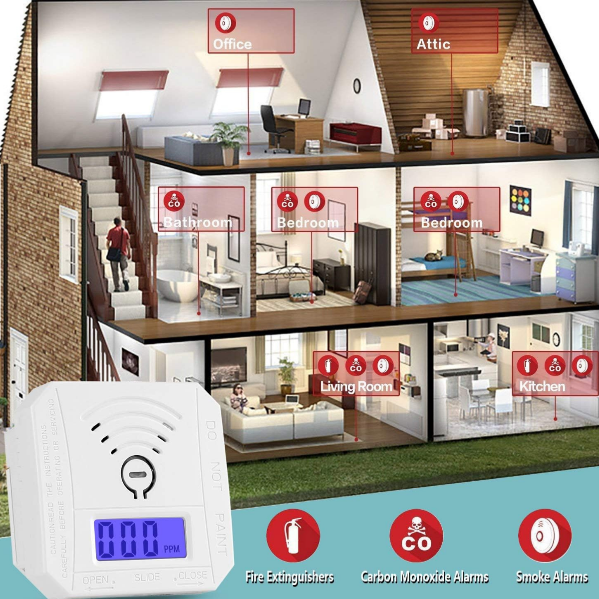 Carbon Monoxide Detector - 10 Years Life