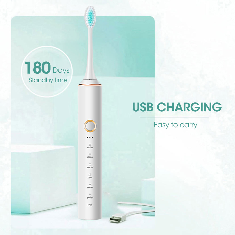 6 in 1 Sonic Electric Toothbrush - Smile Therapy