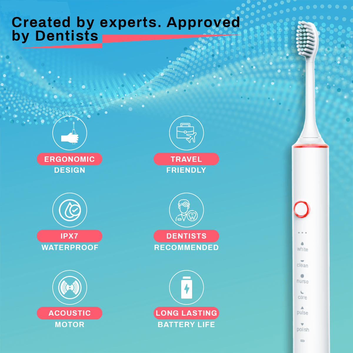 6 in 1 Sonic Electric Toothbrush - Smile Therapy