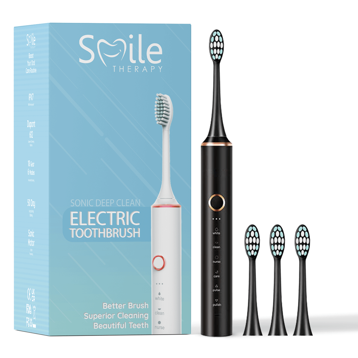 6 in 1 Sonic Electric Toothbrush - Smile Therapy