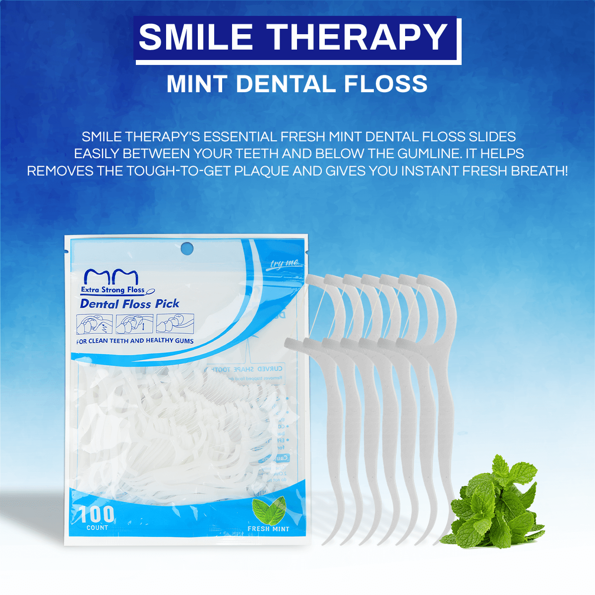 Mint Dental Floss (Pack of 100) - Smile Therapy