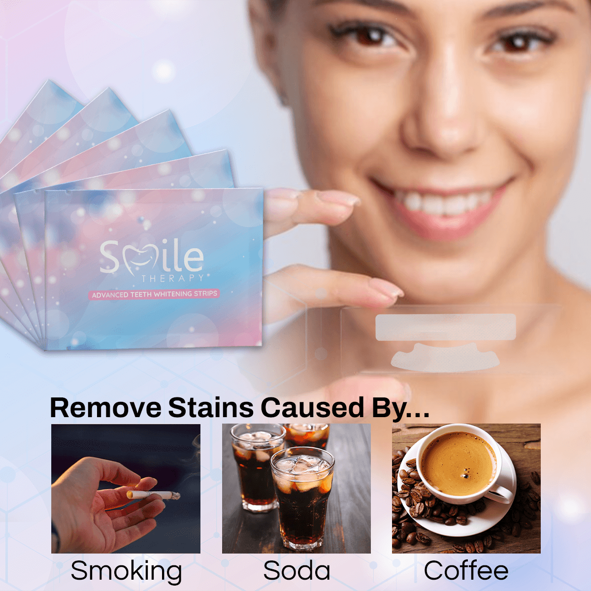 Premium Dental Teeth Cleaning & Whitening Strips - Smile Therapy