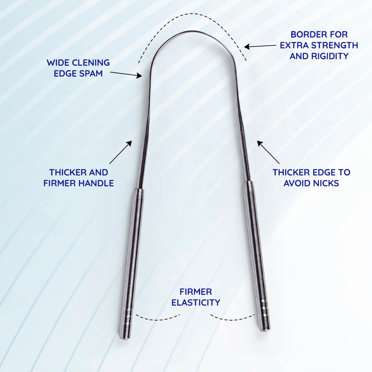 Stainless Steel Tongue Scraper - Smile Therapy